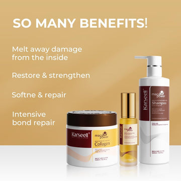 Karseell Collagen Hair Care Set – Shampoo, Conditioner & Hair Mask