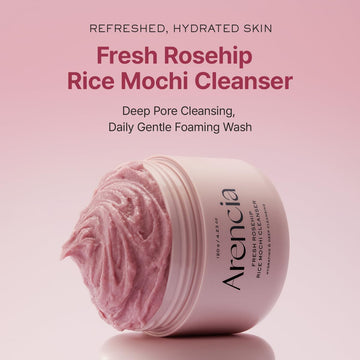 Arencia Rosehip Brightening Rice Mochi Face Cleanser 120g