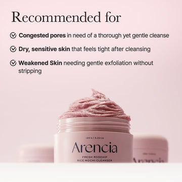 Arencia Rosehip Brightening Rice Mochi Face Cleanser 120g