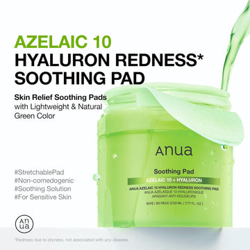 Anua Azelaic 10 Hyaluron Redness Soothing Pad,