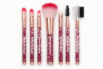 Professional Makeup Brush Set – 7 Pieces Face & Eye Brushes with Soft Synthetic Bristles and Decorative Handles